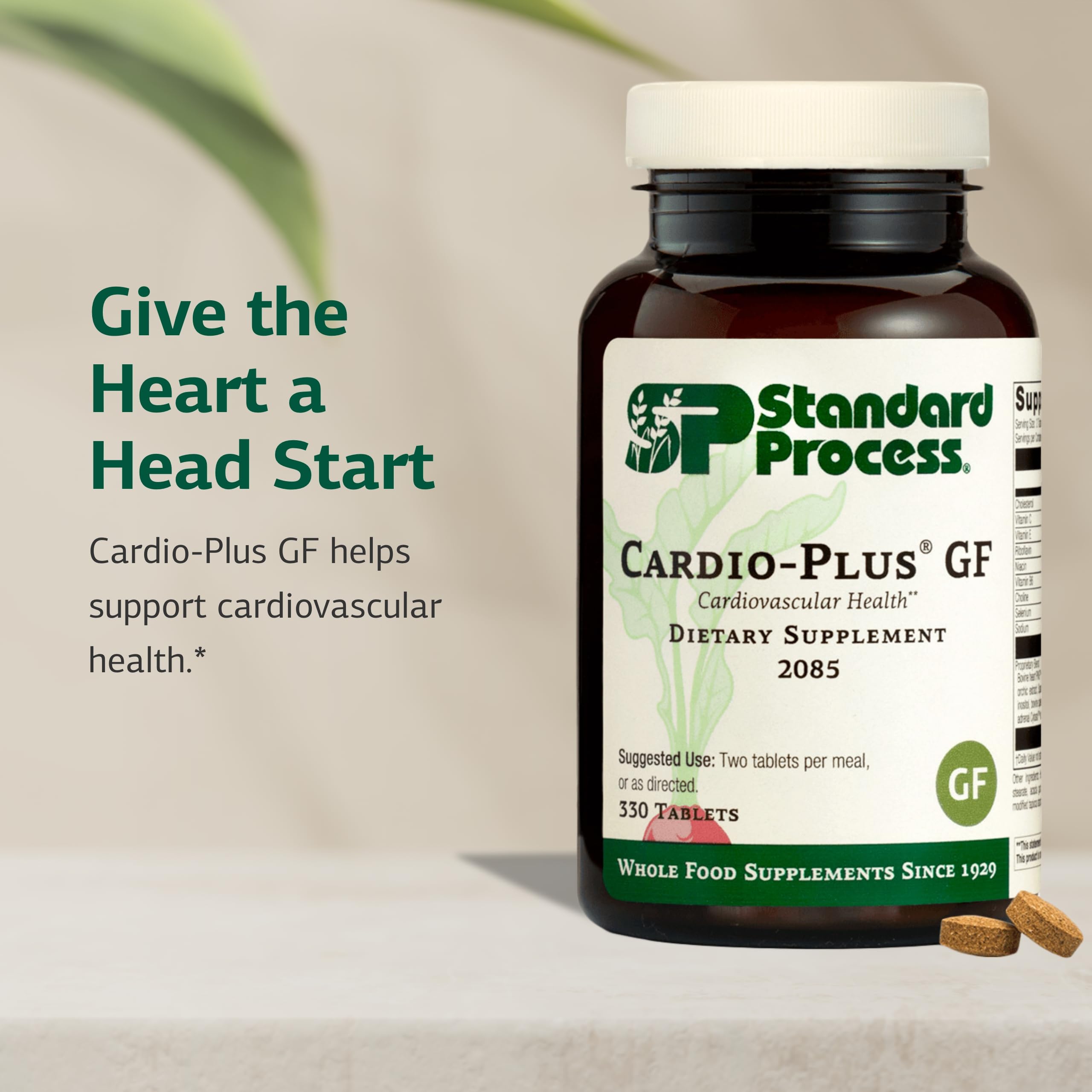 Etiqueta de Cardio-Plus GF destacando vitaminas B, C y E.