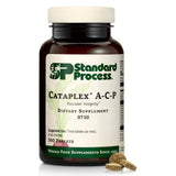 Standard Process Cataplex A-C-P, tabletas en envase, apoyo a la salud celular.