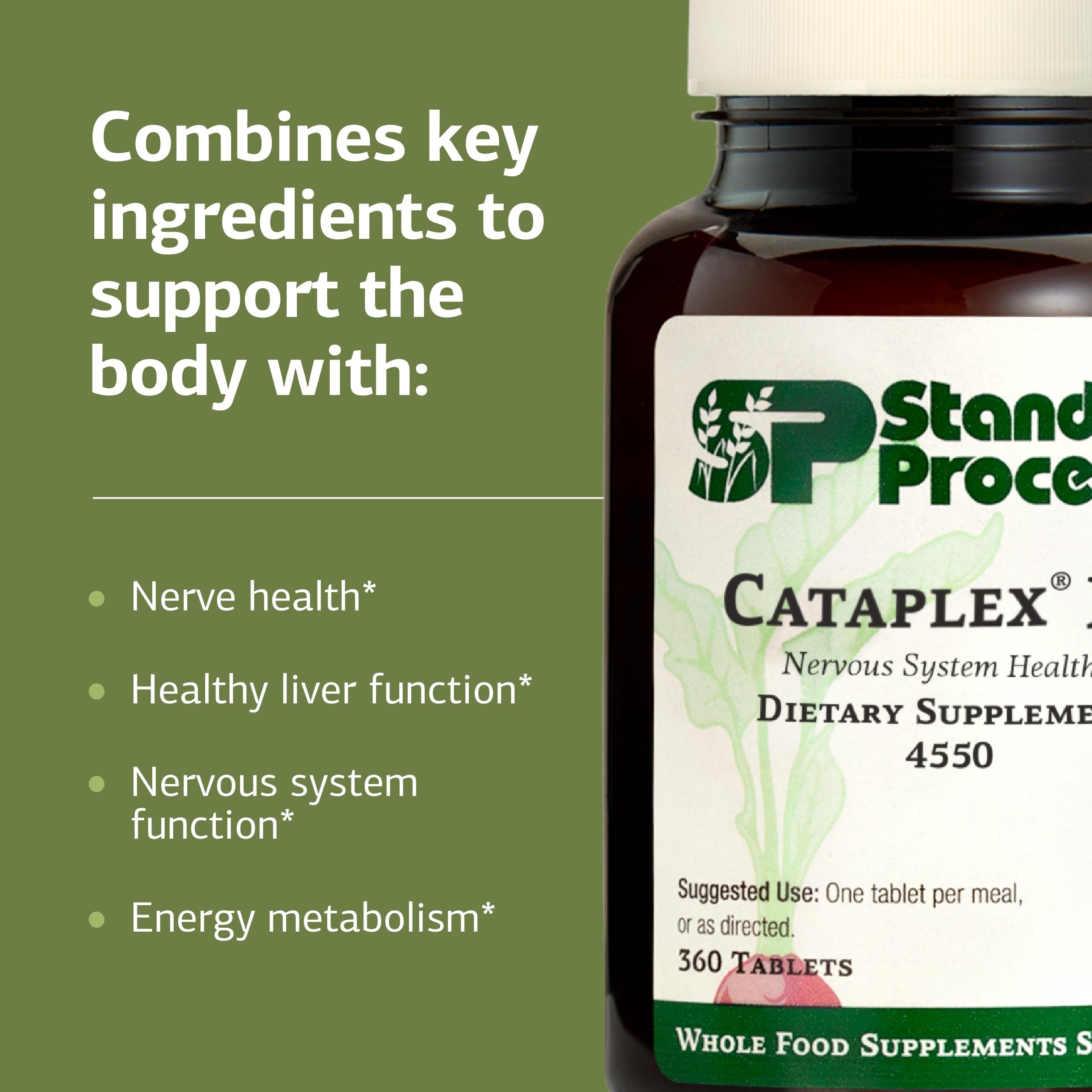 Cataplex B2 de Standard Process: presentación de 360 tabletas