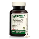 Cataplex D de Standard Process, botella frontal, apoya la salud ósea e inmunidad.