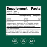 Cataplex E: etiqueta de ingredientes destacando vitamina E y selenio.