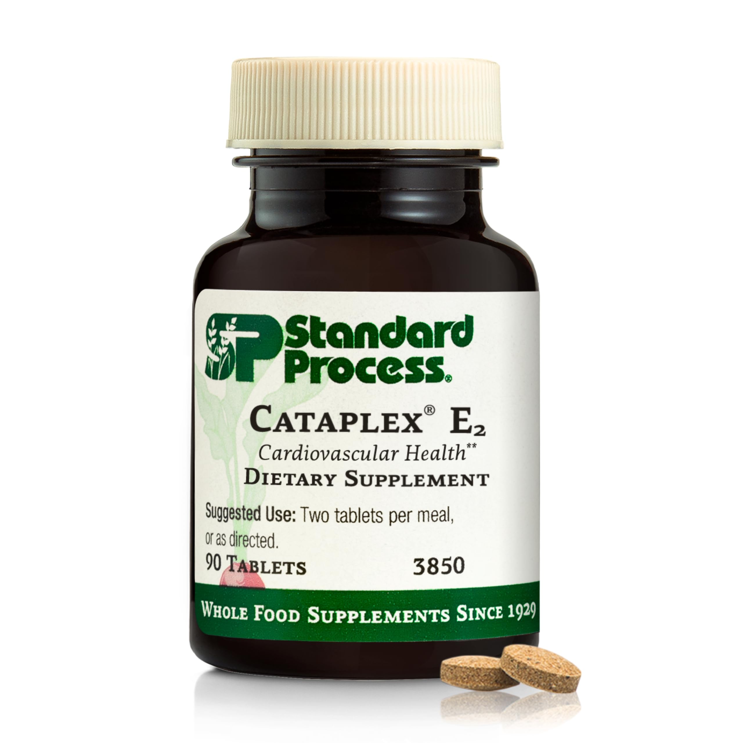 Cataplex E2 de Standard Process: cápsulas en frasco para uso diario.
