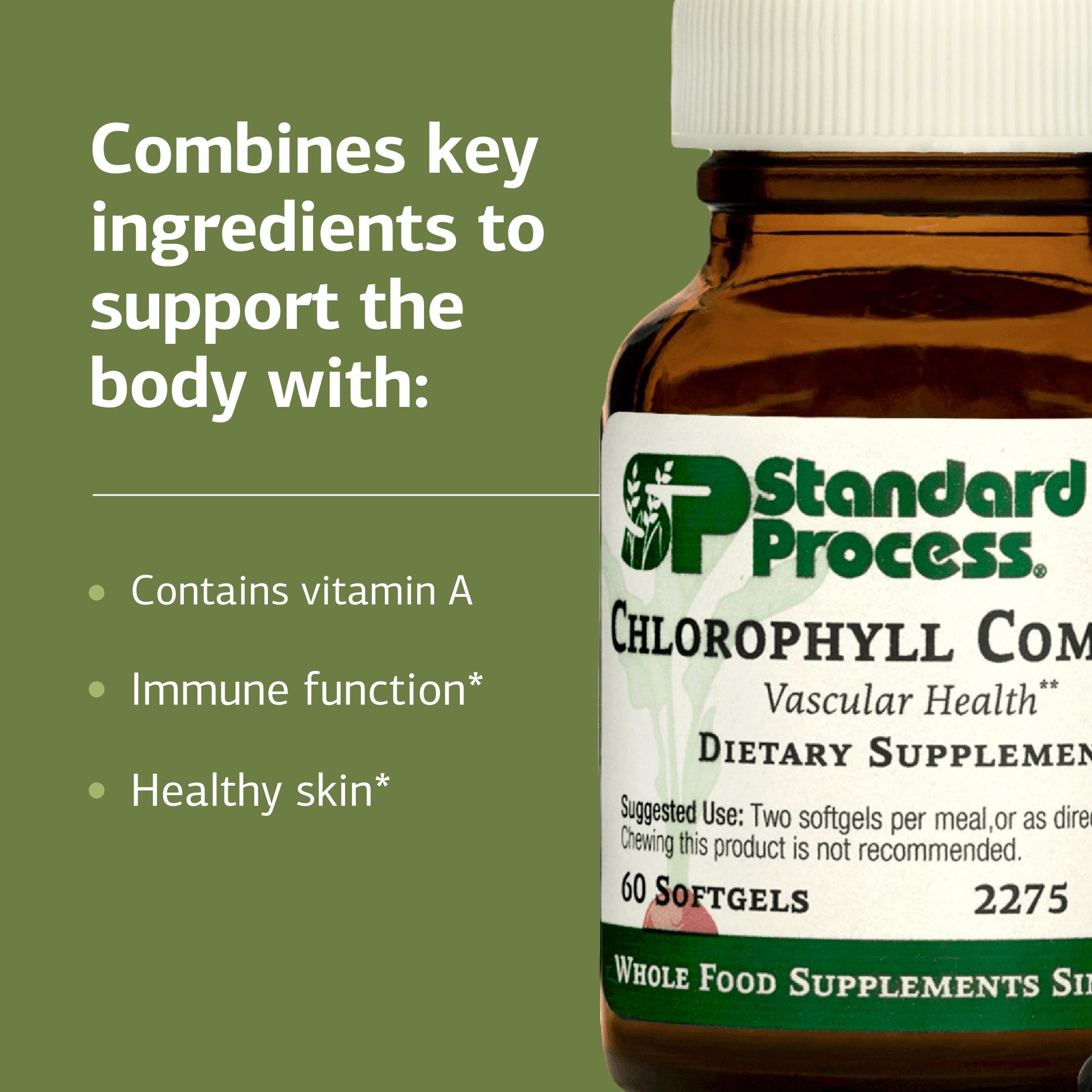 Softgeles de Standard Process Chlorophyll Complex, dosis diaria práctica