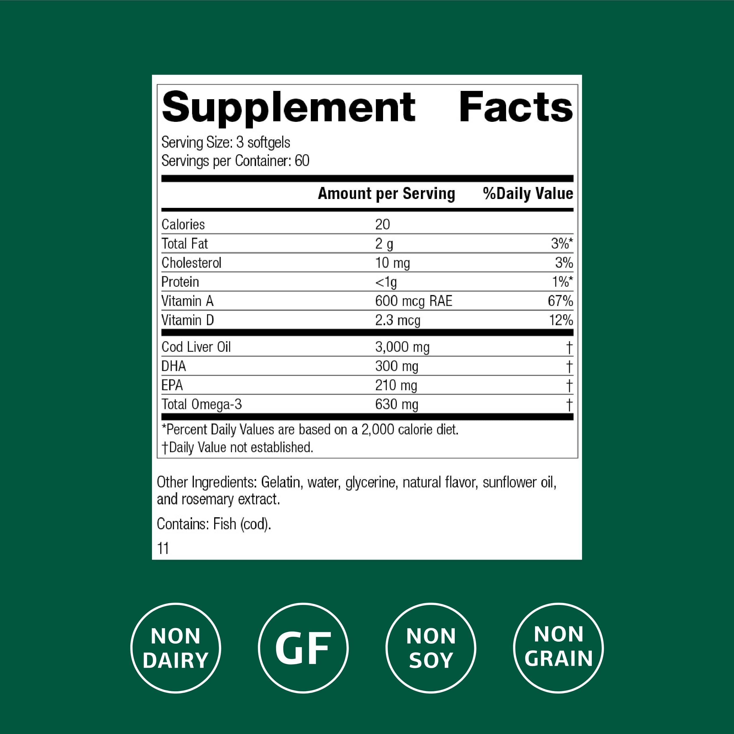 Standard Process Cod Liver Oil softgels—easy daily omega-3 source.