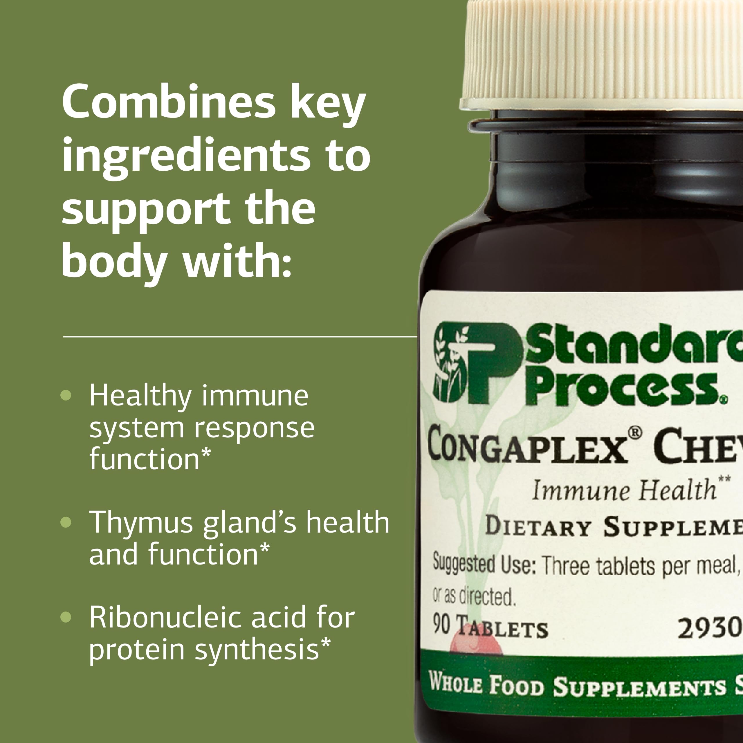 Congaplex sabor frambuesa natural, tabletas masticables fáciles de consumir.