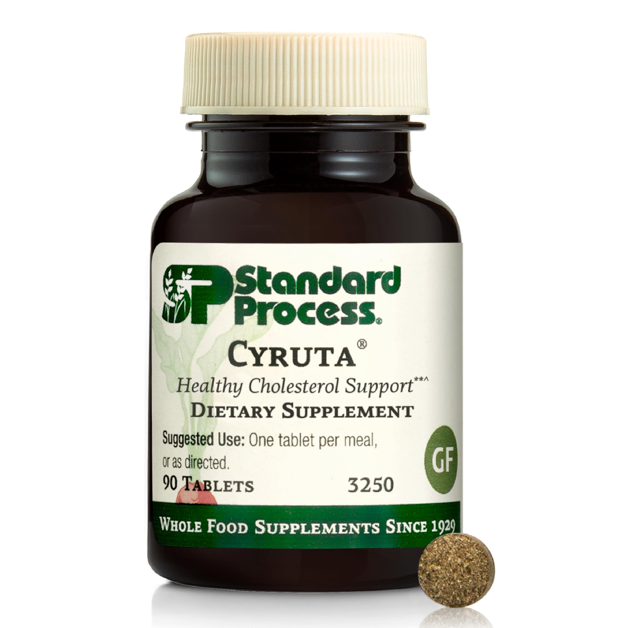 Standard Process Cyruta, botella frontal, apoyo para metabolismo equilibrado y bienestar general.
