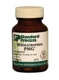 Botella de Dermatrophin PMG de Standard Process para apoyar la piel saludable y el tejido conectivo.
