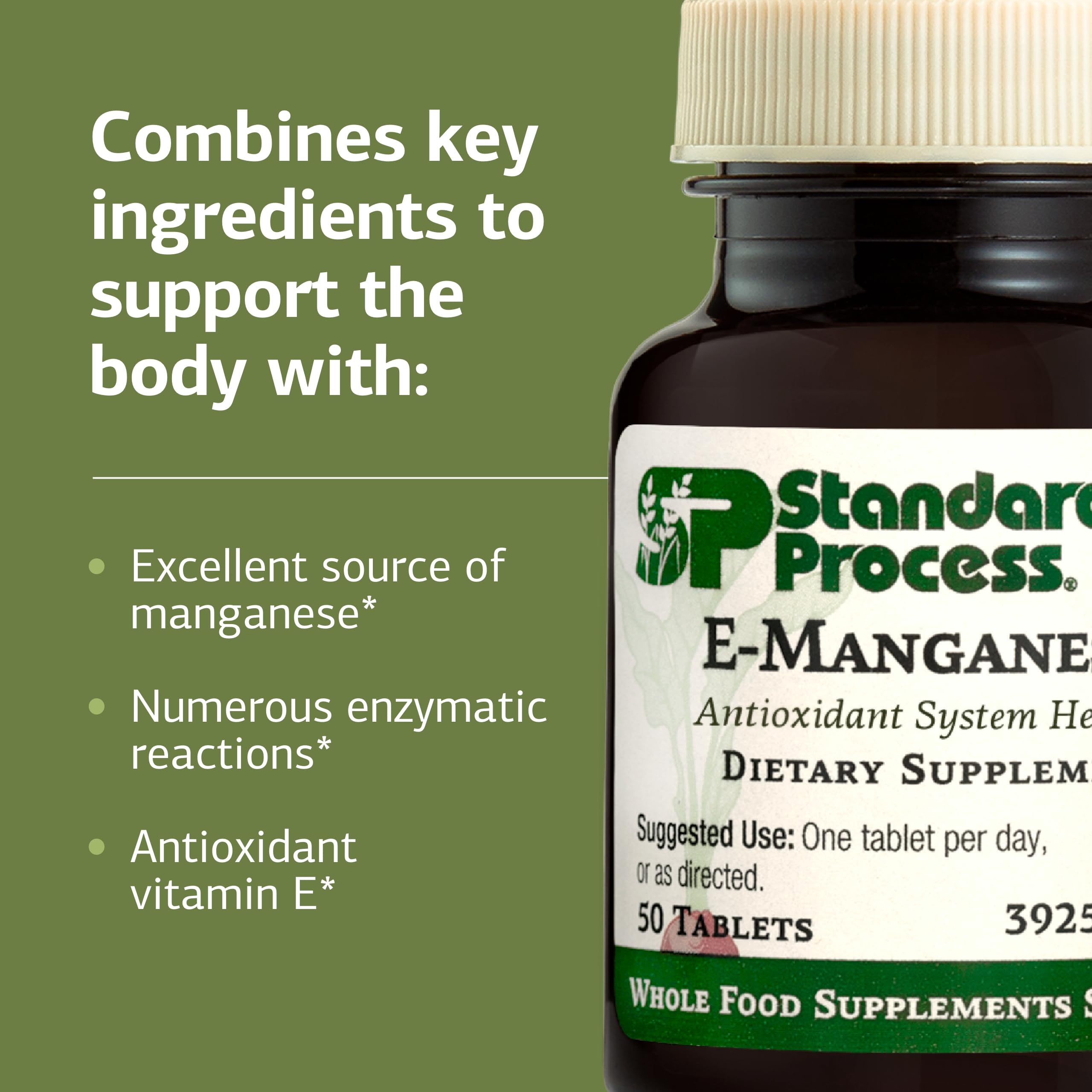 Standard Process E-Manganese, caja atractiva para compra consciente.