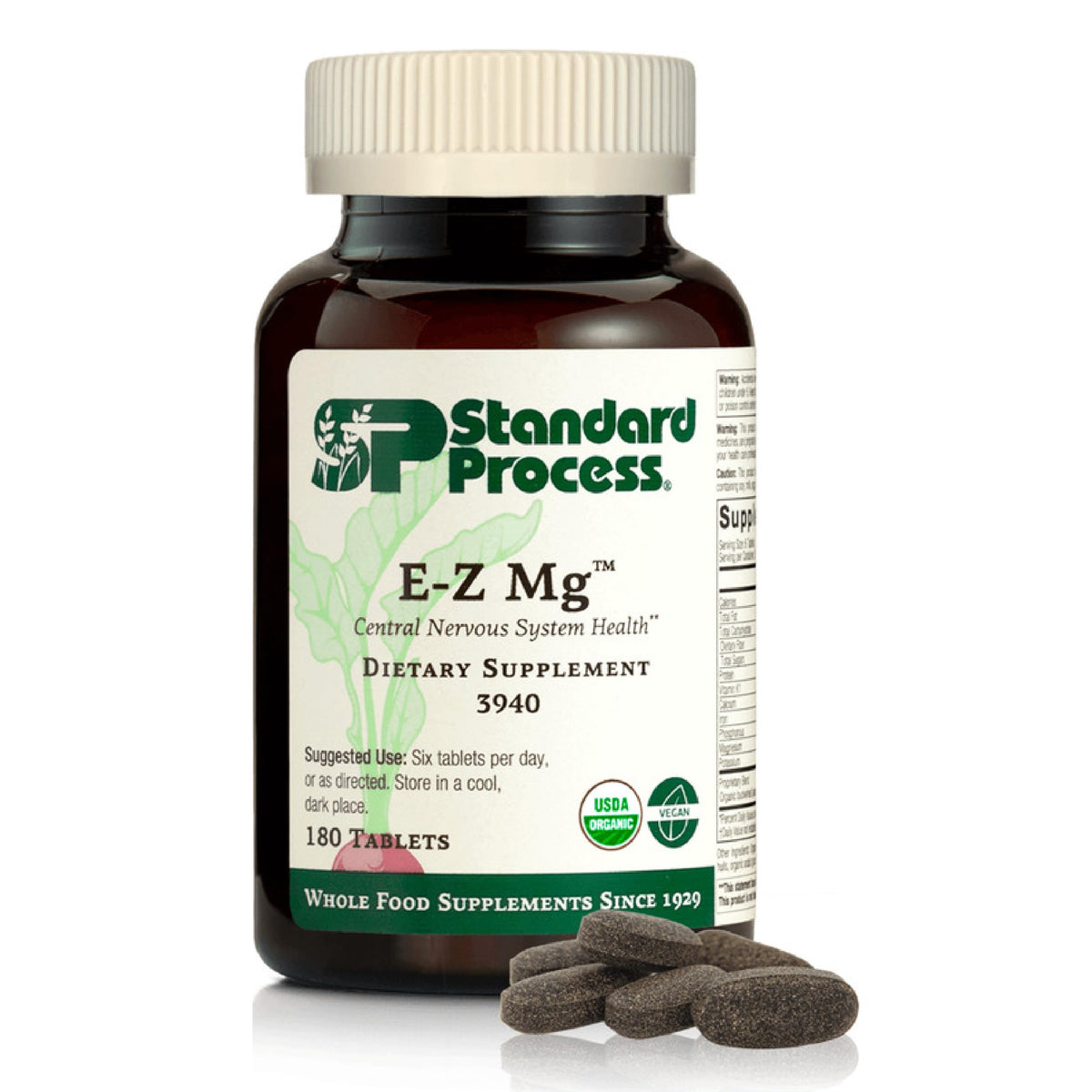 Standard Process E-Z Mg: vertido de la botella para apoyo nervioso diario