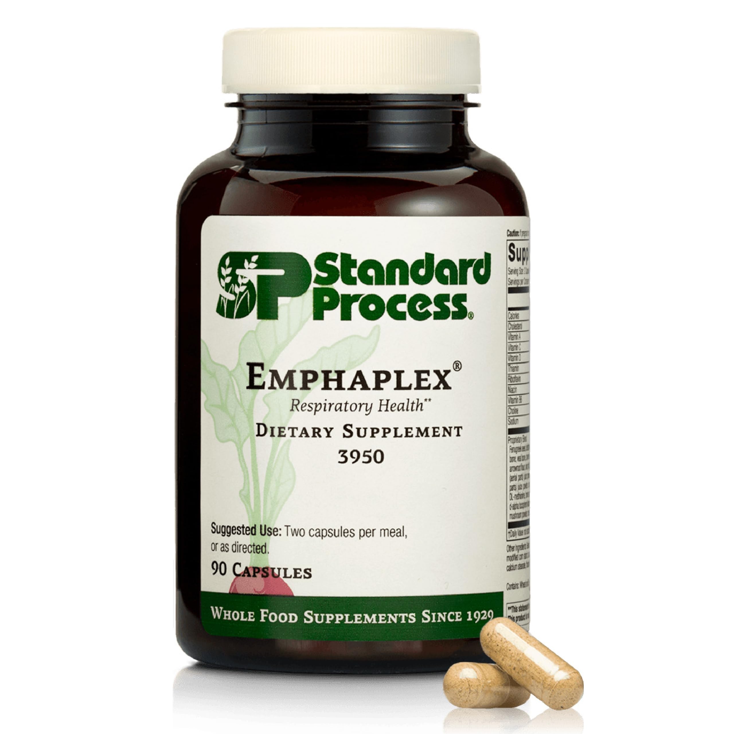 Standard Process Emphaplex bote frontal muestra el envase y su diseño para apoyo antioxidante.