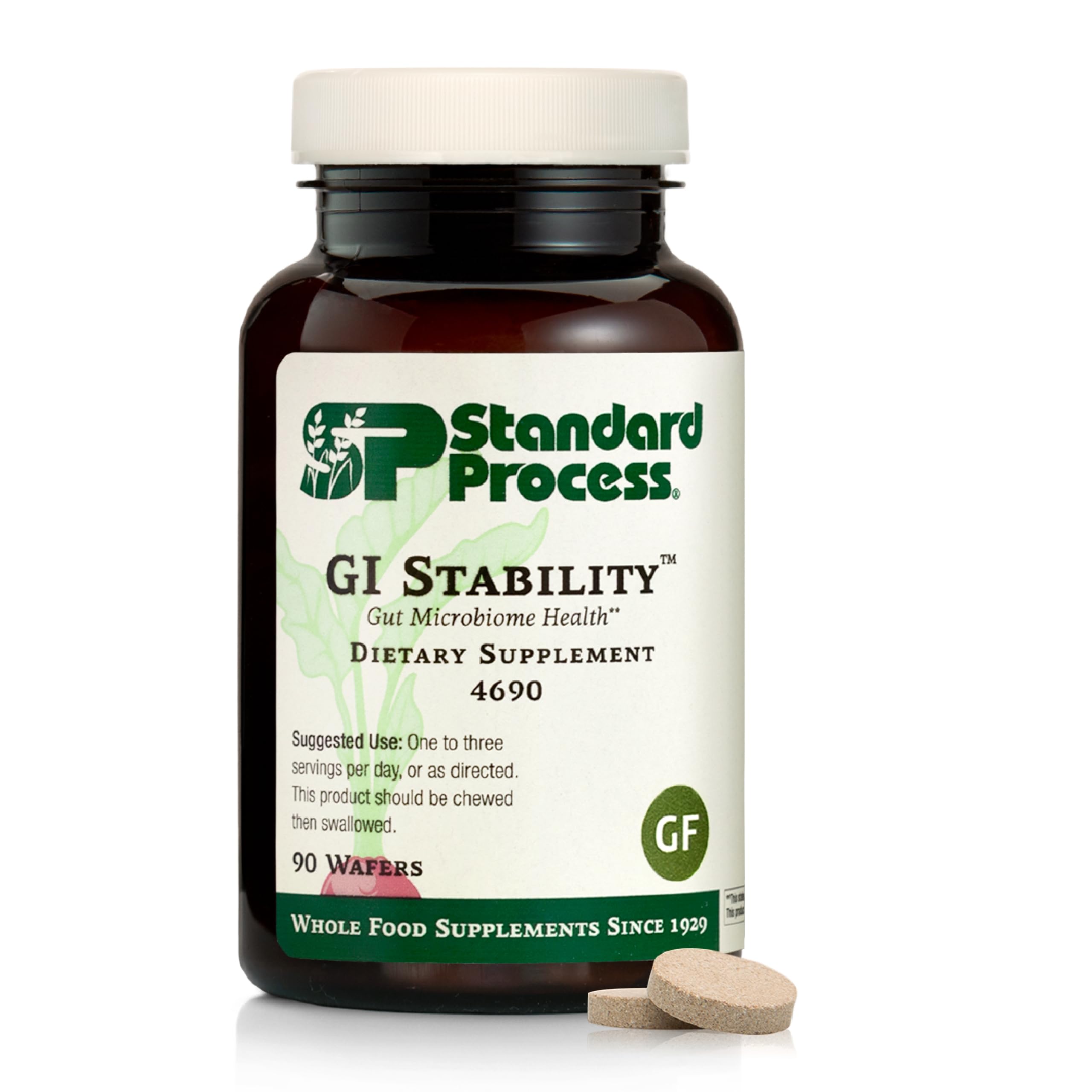 Standard Process GI Stability: botella con obleas para apoyo digestivo diario