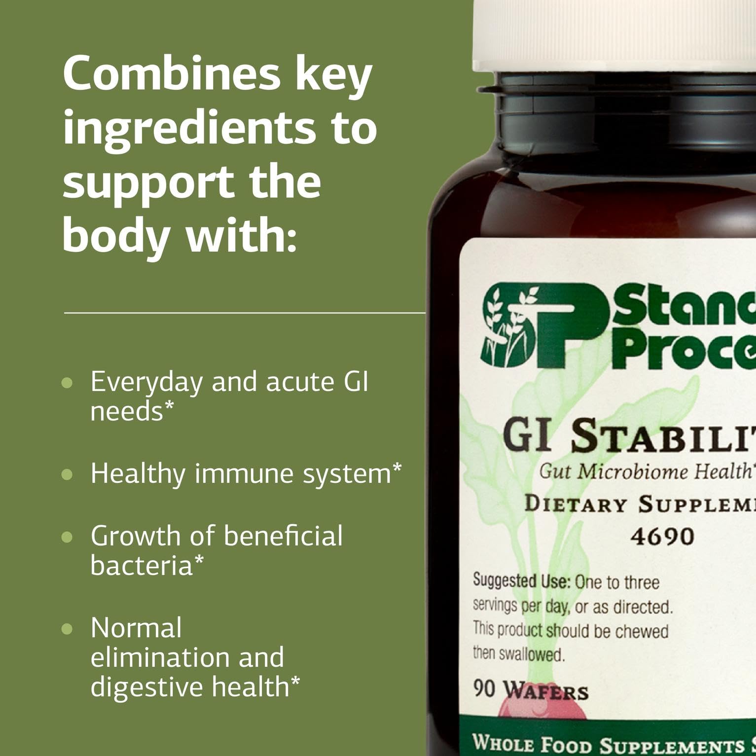 Standard Process GI Stability: uso diario, formato conveniente de obleas