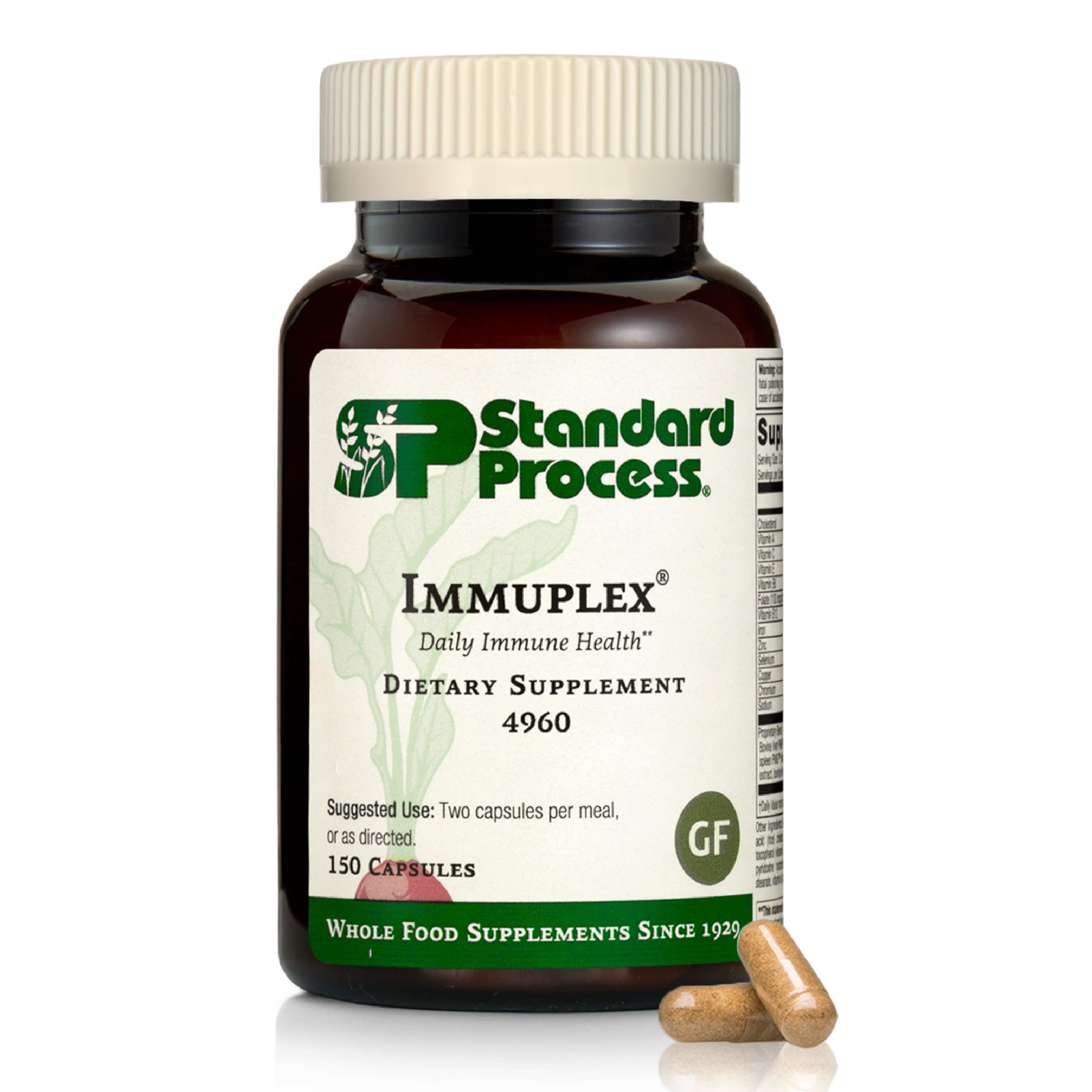 Immuplex de Standard Process, cápsulas para apoyo diario al sistema inmune.