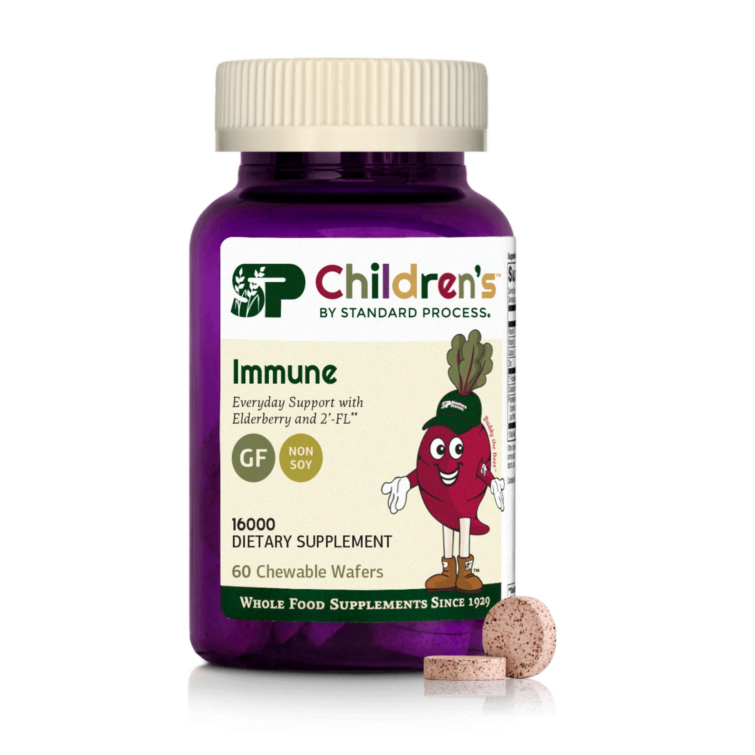 Standard Process Inc. Inmunidad niños: empaque del producto para familias, enfoque en salud.