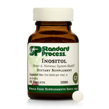 Standard Process Inositol, botella de 90 tabletas, apoyo para sistema nervioso y metabolismo de lípidos.