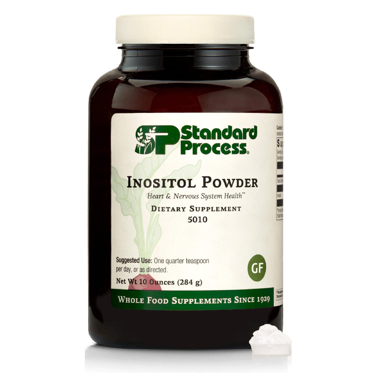 Standard Process Inositol Powder en botella, apoyo al corazón y sistema nervioso.