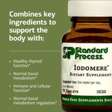 Standard Process Iodomere caja, presentación sin gluten, sin lácteos y sin soja.