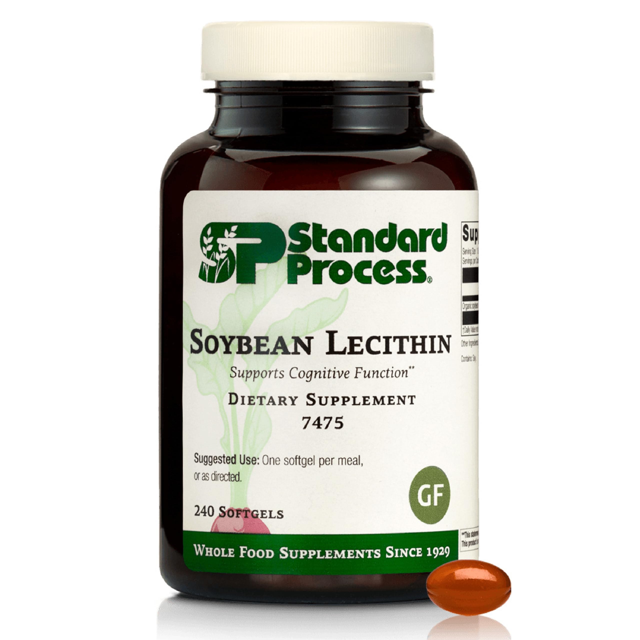 Standard Process Lecitina de Soja envase vertido para uso diario y apoyo potencial cerebral