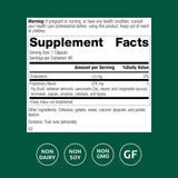 Standard Process Multizyme, etiqueta trasera, información clara de uso e ingredientes.
