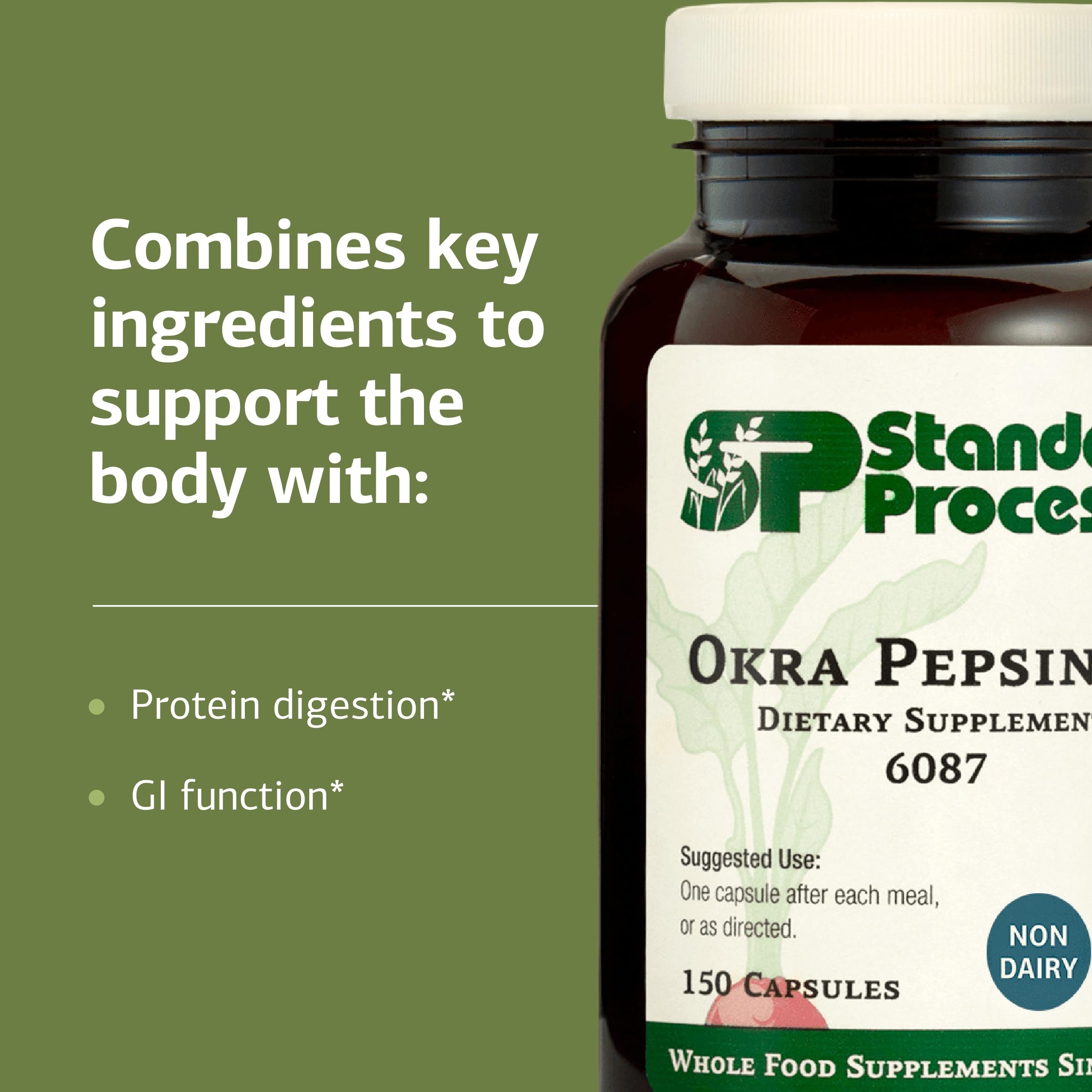 Standard Process Okra Pepsin E3: dosificador cómodo para dosis diarias