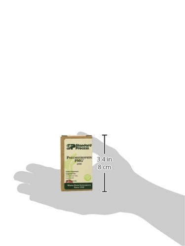 Pneumotrophin PMG de Standard Process, envase y empaque práctico para uso diario.