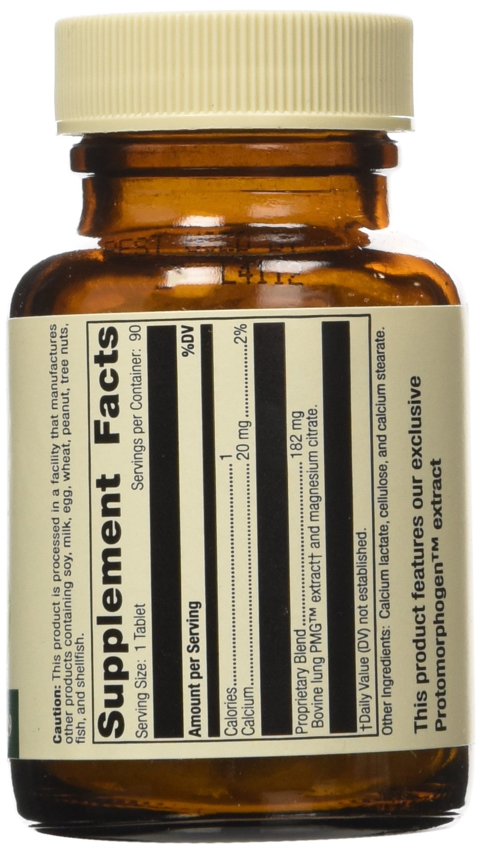 Pneumotrophin PMG de Standard Process, ingredientes clave para la salud celular.