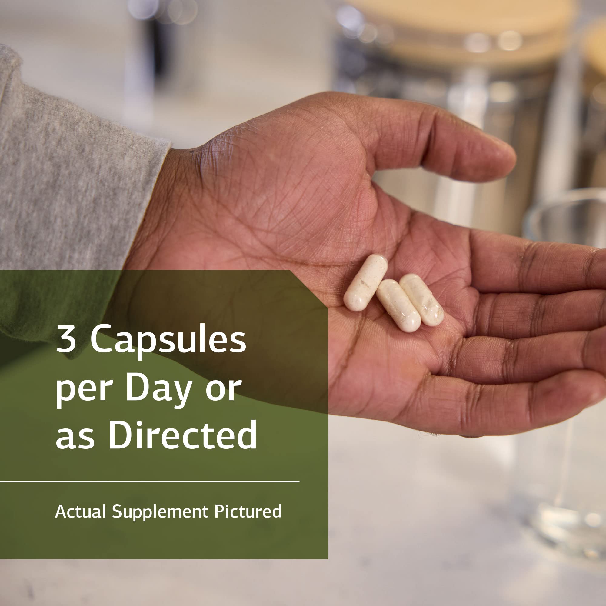 Cápsulas ProSynbiotic, tamaño práctico para uso diario.