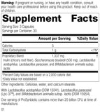 Etiqueta ProSynbiotic resalta ingredientes clave para equilibrio intestinal y apoyo digestivo.