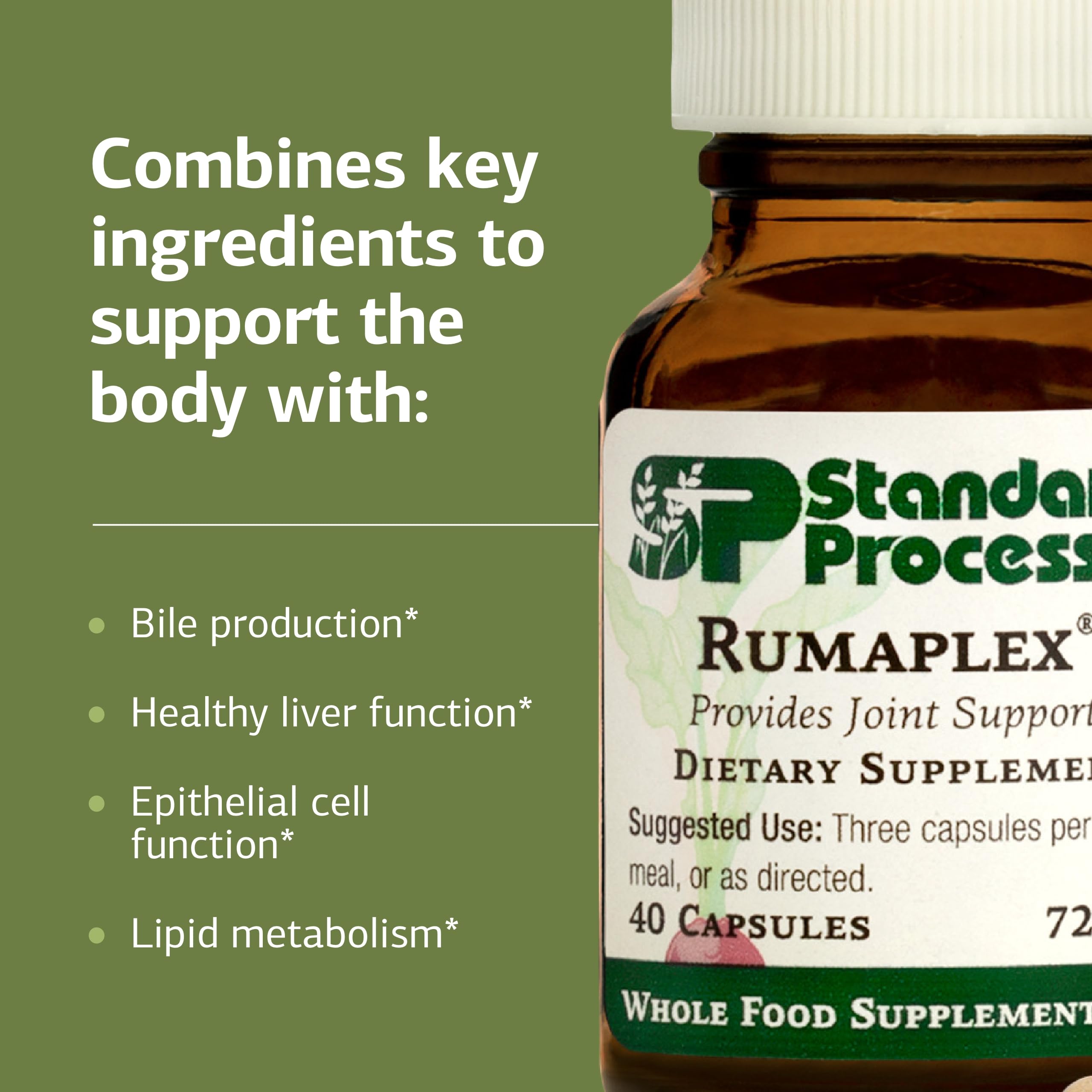 Rumaplex, dosis diaria tres cápsulas durante la comida