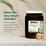 Cuchara medidora de SP Detox Balance lista para dosis conveniente.