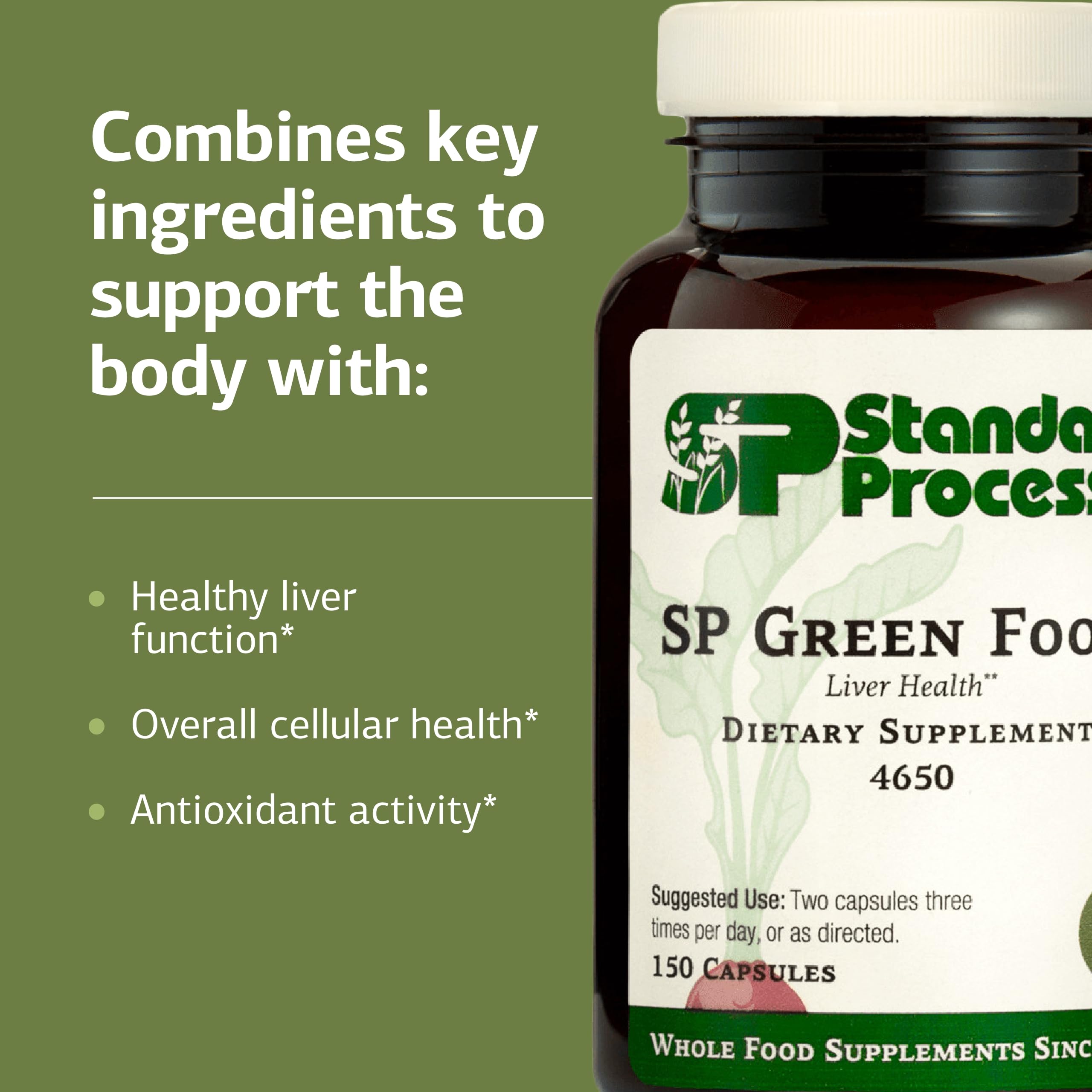 SP Green Food de Standard Process, cebada, grano natural para soporte metabólico