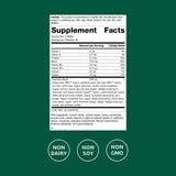 Vasculin de Standard Process, etiqueta nutricional, muestra contenido para colágeno y energía.