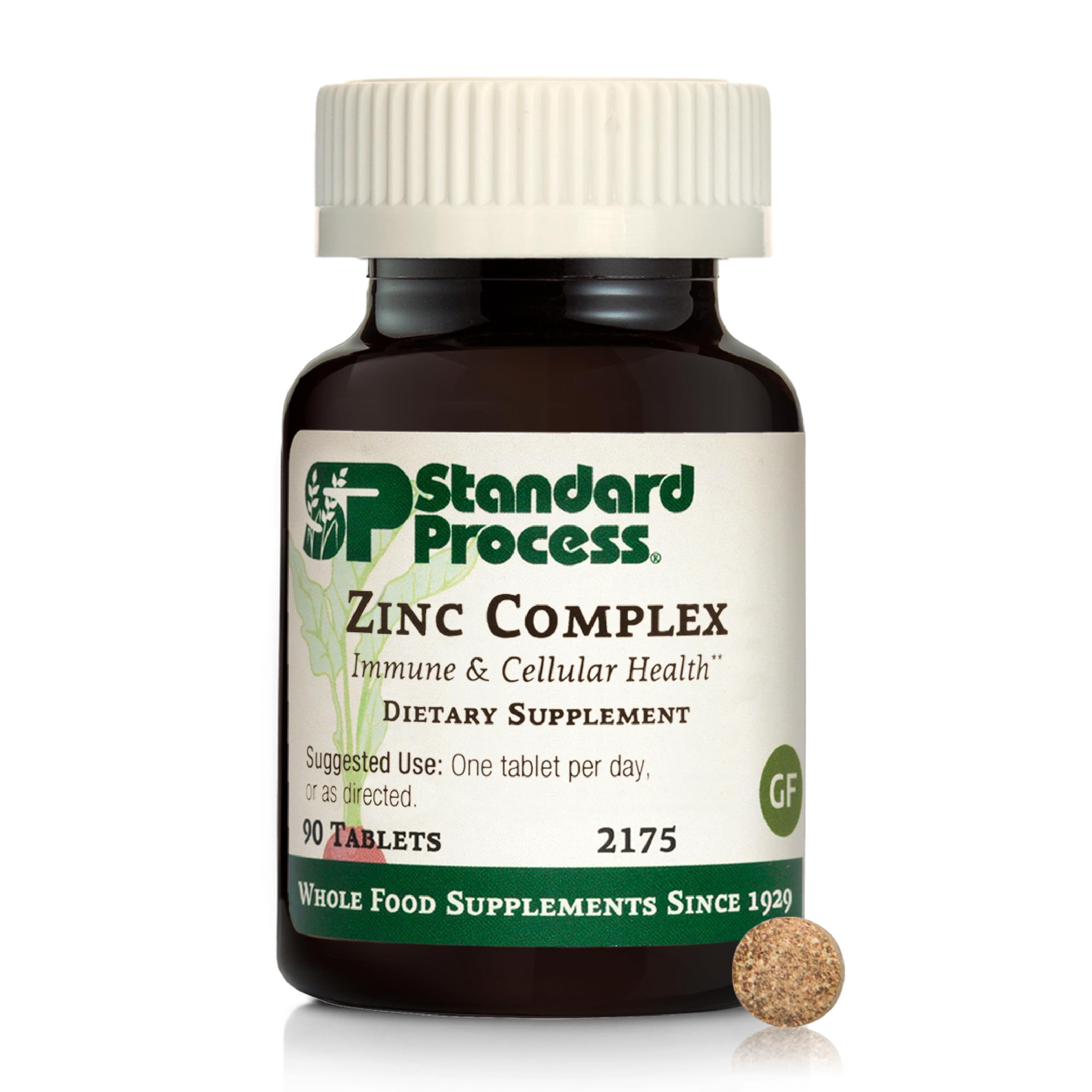 Standard Process Zinc Complex envase frontal apoya enzimas y energía celular