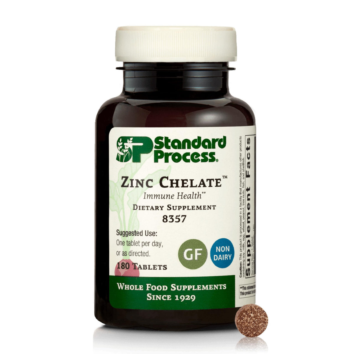 Standard Process Zinc quelato en bote, posible apoyo al sistema inmune.