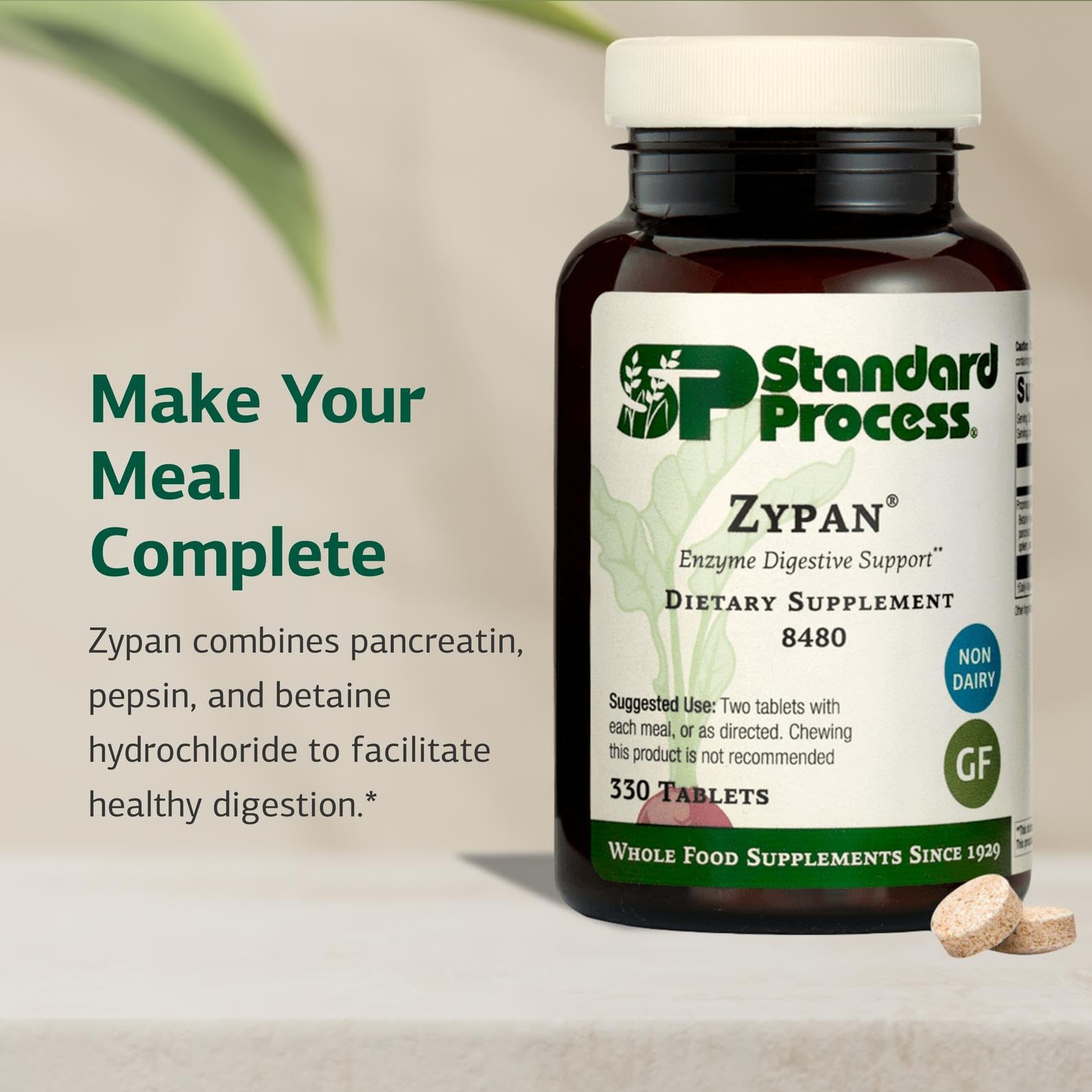 Tabletas Zypan, formato compacto para consumir con comida