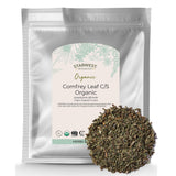 Starwest Botanicals Comfrey, hoja cortada en bolsa, ideal para preparaciones caseras.