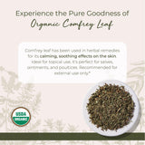 Starwest Botanicals Comfrey, infusión suave para baños caseros.