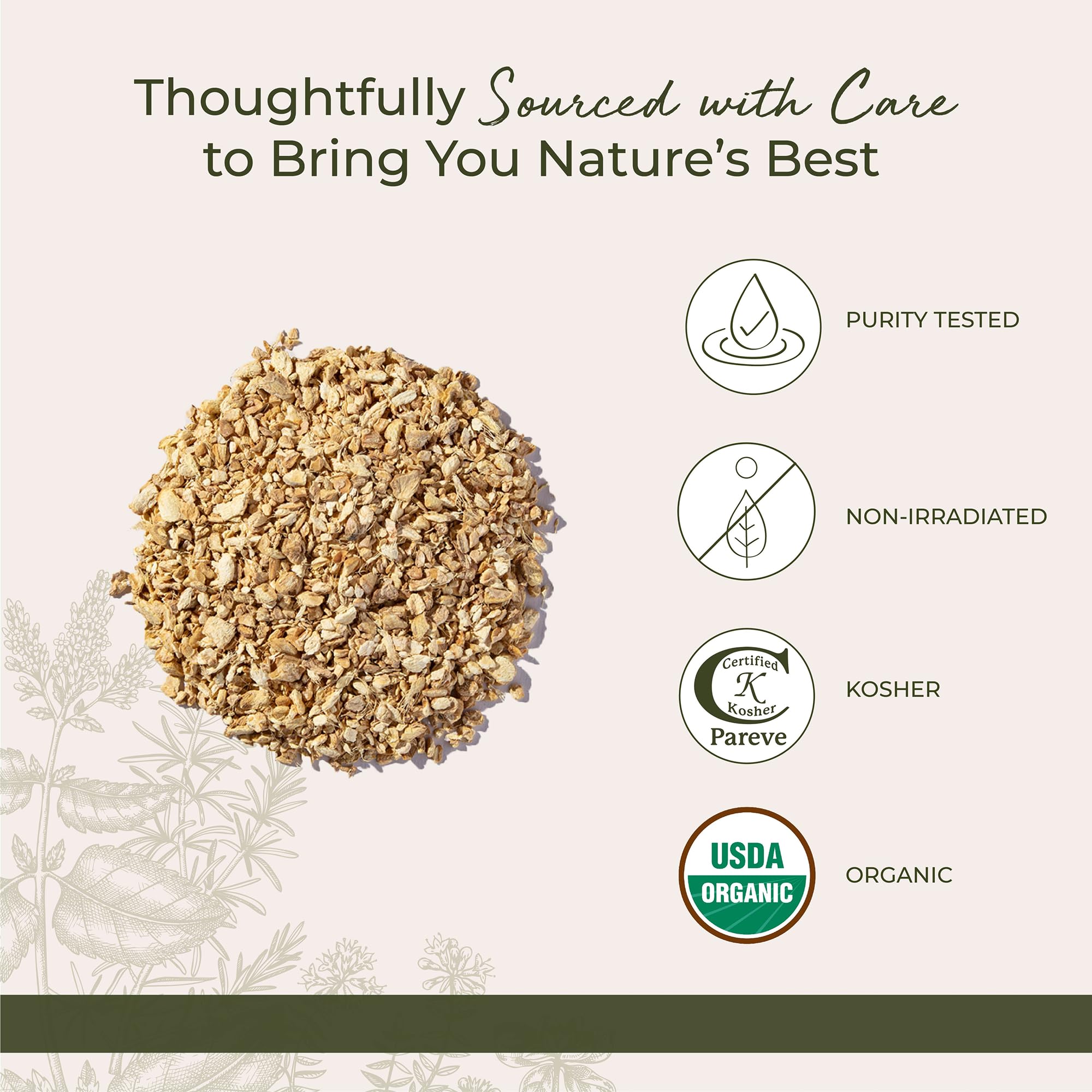 Starwest Botanicals Jengibre seco ideal para sopas y salteados.