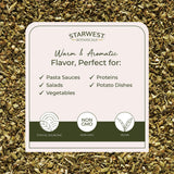 Starwest Botanicals oregano certificado orgánico USDA para cocina segura.