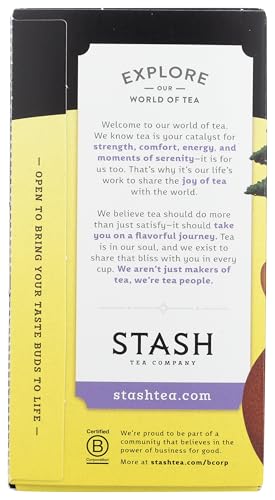 Stash taza de té verde con aroma frutal.