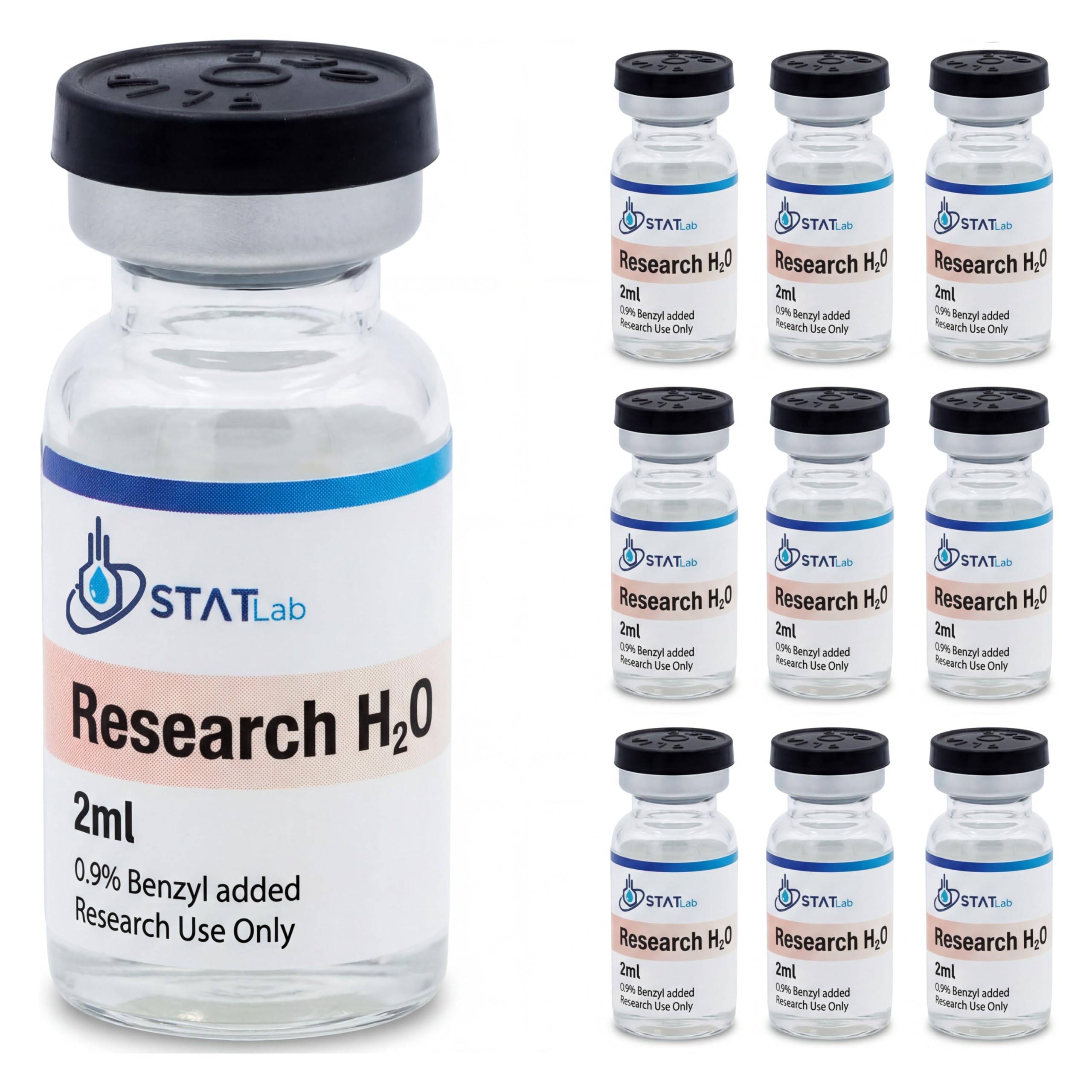 STAT Lab Peptidos 2ml pack 10 botellas de vidrio para investigación precisa