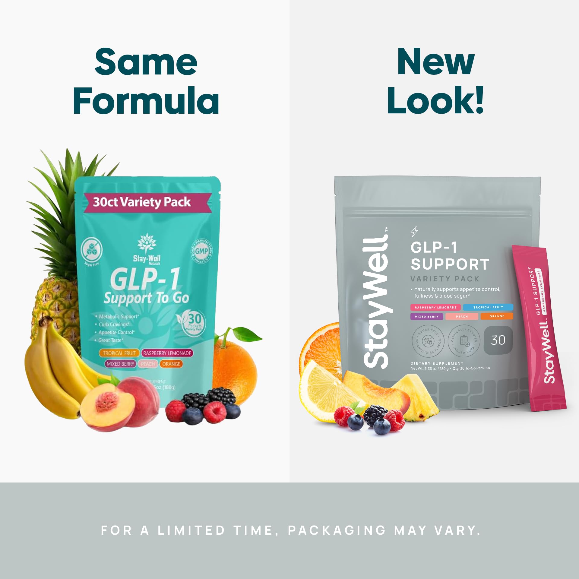 Stay-Well Naturals GLP-1: mezcla en vaso con sabor agradable para el día
