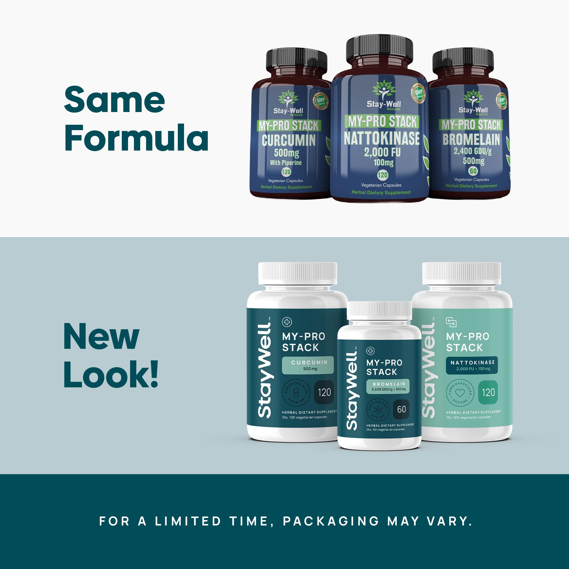 Stay-Well Naturals nattokinasa frasco: soporte de proteínas para uso diario