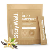 Stay-Well Naturals Slim Coffee GLP-1, botella vainilla, aroma suave para empezar el día.