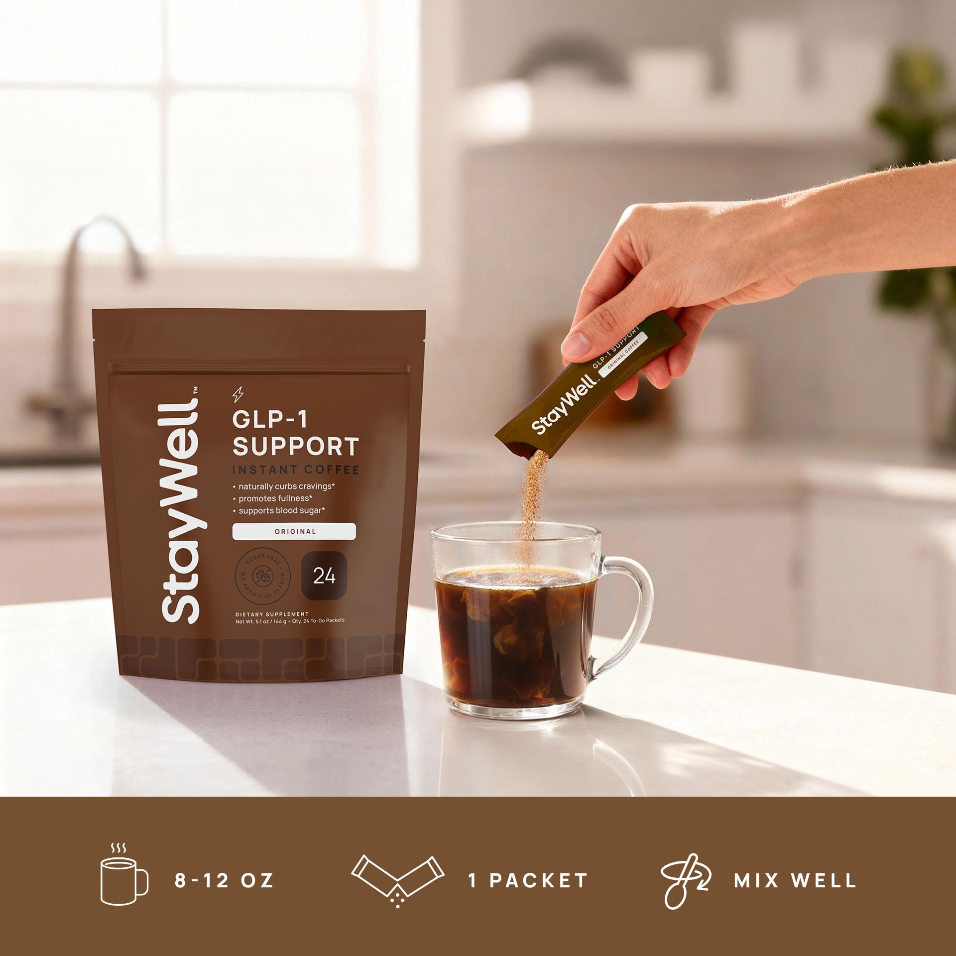 Stay-Well Naturals Slim Coffee GLP-1: control del apetito en cada sorbo