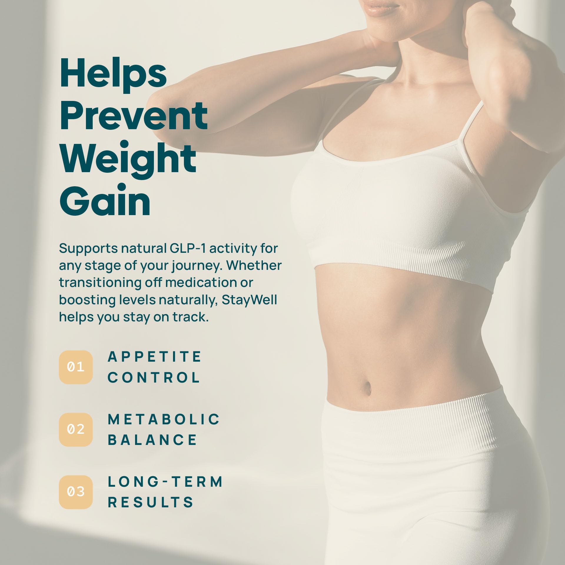 Stay-Well Naturals Slim Coffee GLP-1, mezcla en agua caliente para energía constante.