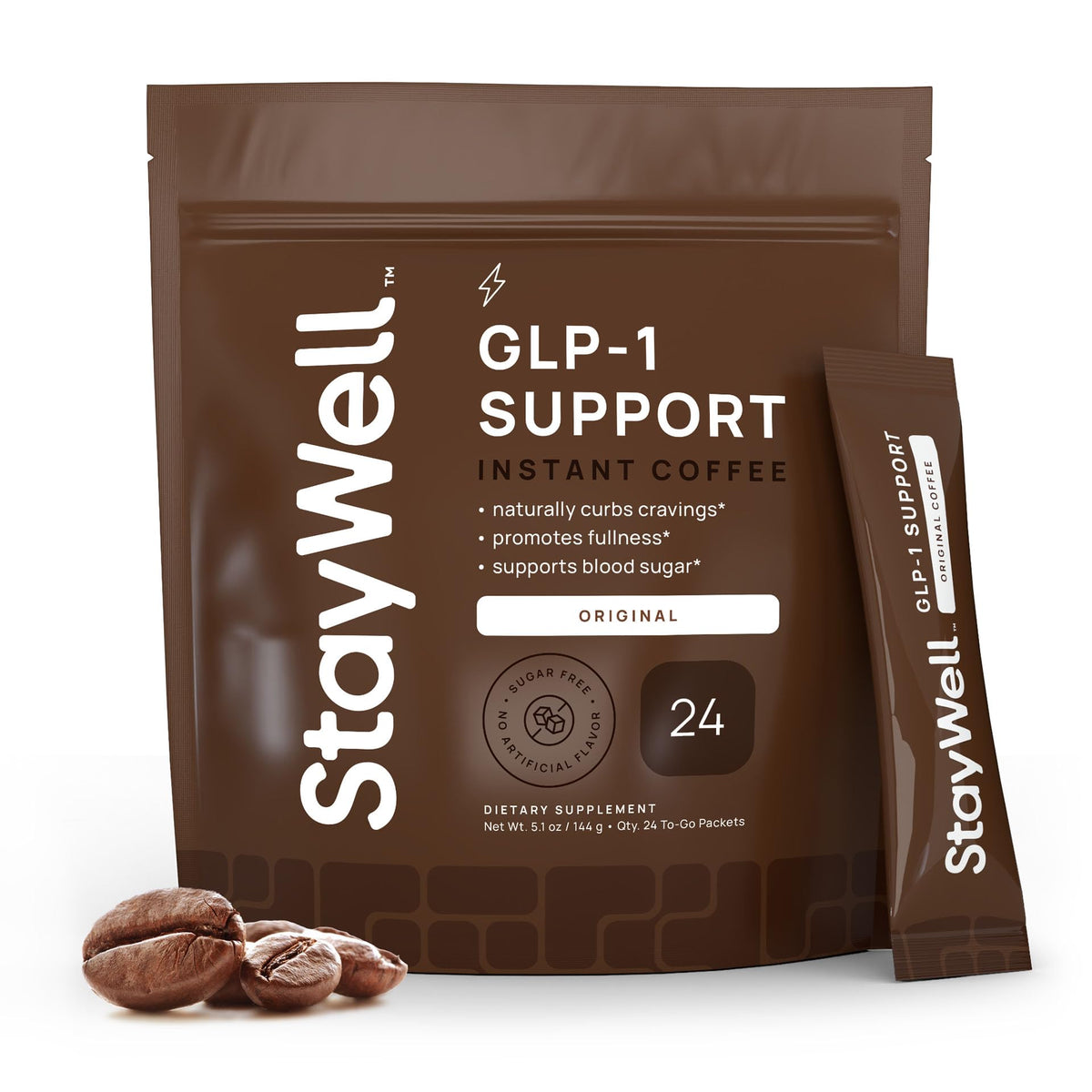 Stay-Well Naturals Slim Coffee GLP-1: taza de café apoyando la saciedad diaria