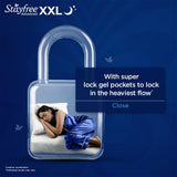 Stayfree Advanced XL, dorso impermeable para mayor seguridad durante la noche.