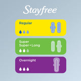 Capa Dry Soft suave que absorbe rápido sin irritación.