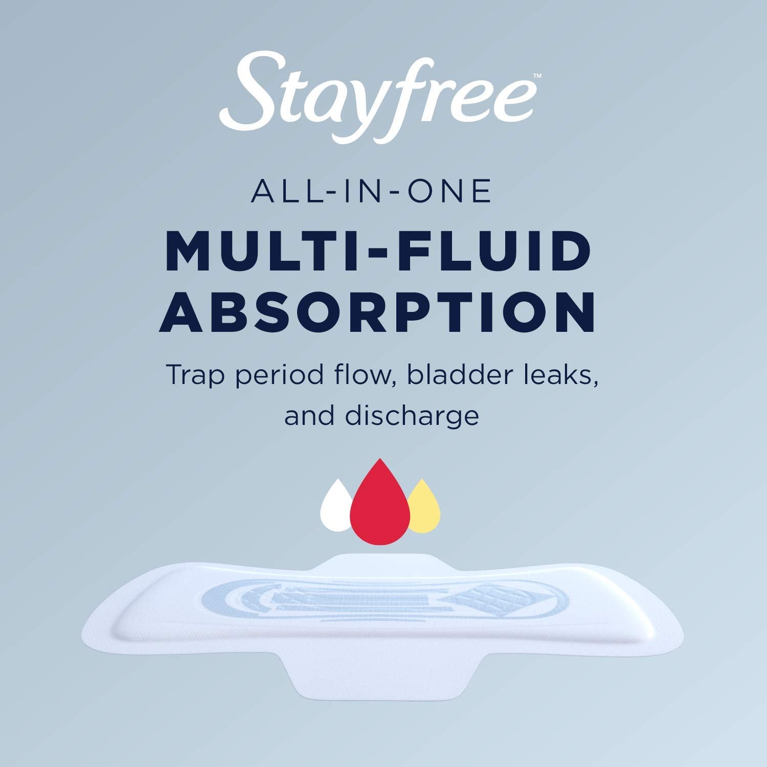 Núcleo antifugas Stayfree Maxi Regular protege frente a derrames moderados.